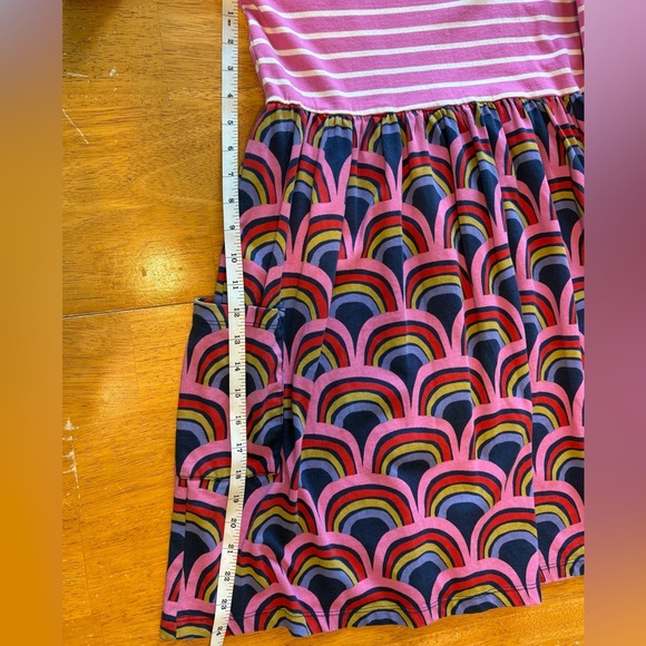 Hannah Anderson Long Sleeve Dress Rainbow Pink Stripe Size 12 - 150 cm - Picture 3 of 12